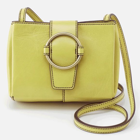 NWT New Hobo Elan Crossbody Lemongrass Leather Retired Rare